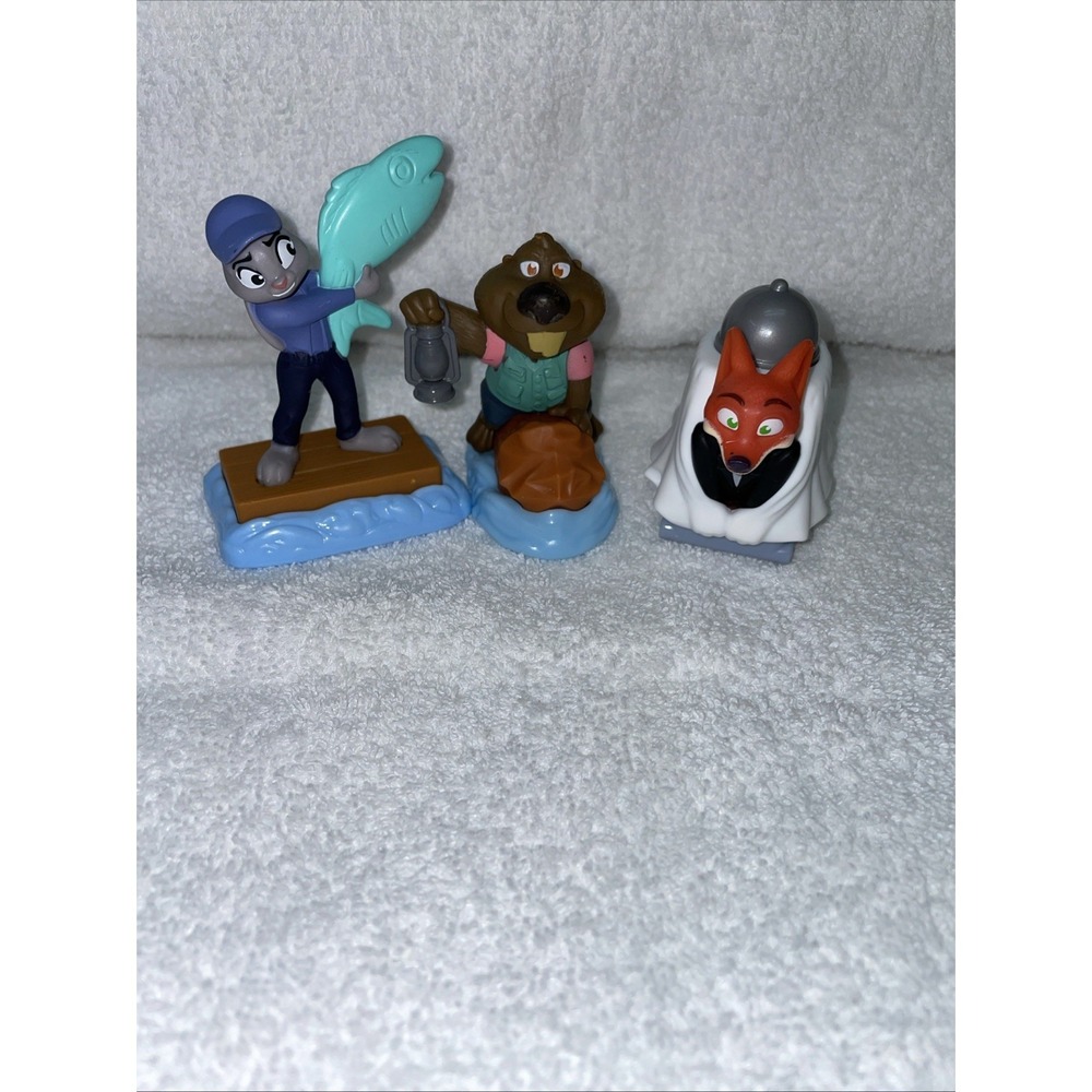 2025 McDONALD'S Zootopia 2 Disney HAPPY MEAL TOYS Set Of 3 Cake Toppers